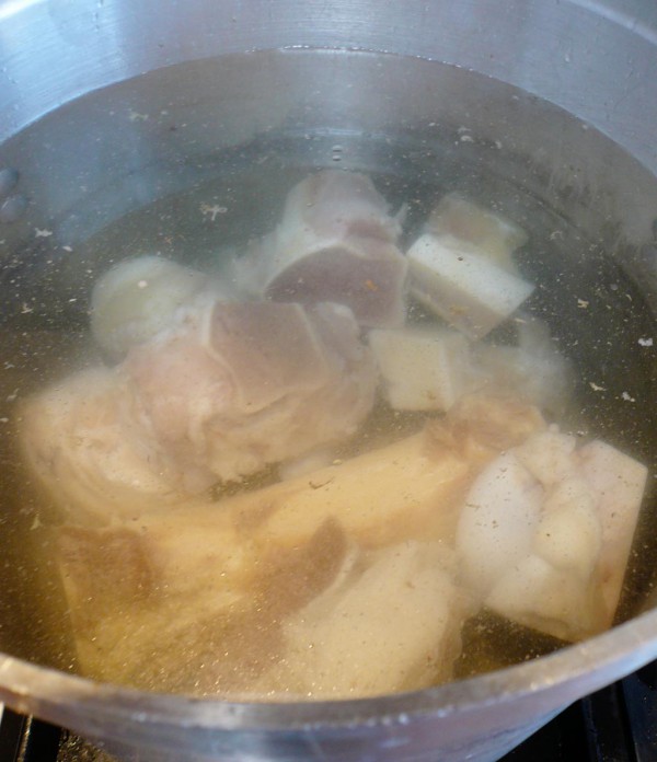 Simmering the stock