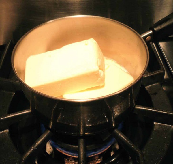 Melt some unsalted butter