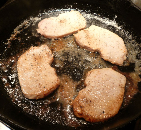 sear the pork chops