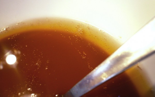Clarified butter will separate from the brown roux